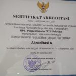 Sertifikat Akreditasi A Perpustakaan IAIN Salatiga Tahun 2017