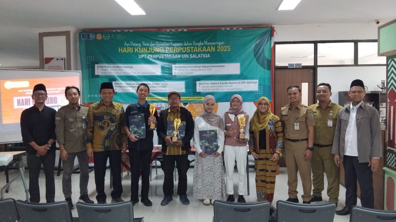 Read more about the article NGOPI (Ngobrol dan Berpikir Ilmiah) serta Penyerahan Hadiah Lomba Video Kreatif Meriahkan Hari Kunjung Perpustakaan UIN Salatiga