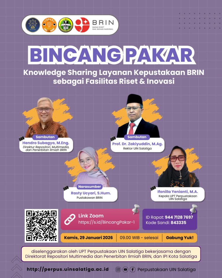 BRIN Gelar Sosialisasi Layanan Kepustakawanan RMPI bagi Civitas Akademika UIN Salatiga