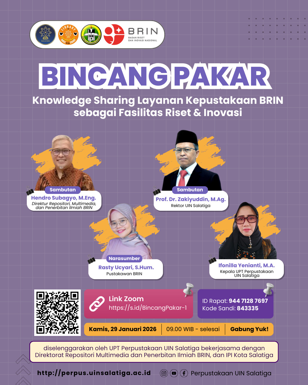 BRIN Gelar Sosialisasi Layanan Kepustakawanan RMPI bagi Civitas Akademika UIN Salatiga