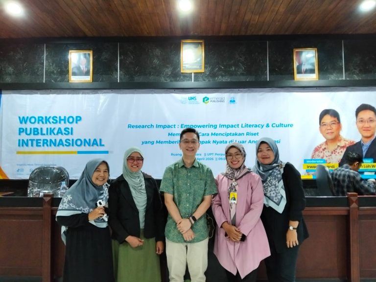 Workshop Publikasi Internasional di UPT Perpustakaan Universitas Sebelas Maret Dorong Budaya Riset Berdampak Bersama Emerald Publishing